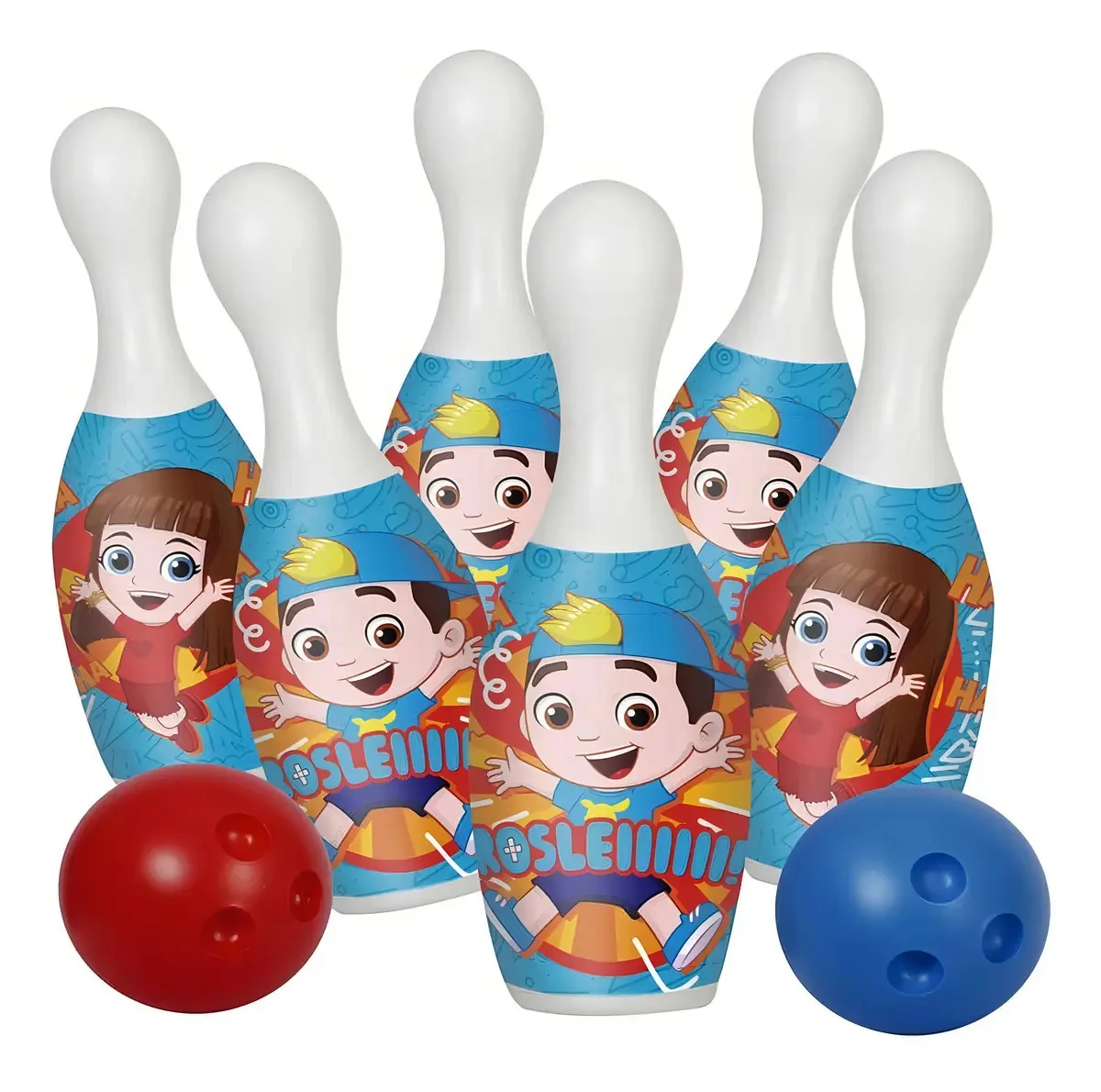 Jogo Boliche Infantil 6 Pinos Luccas Neto Brinquedo Rosita
