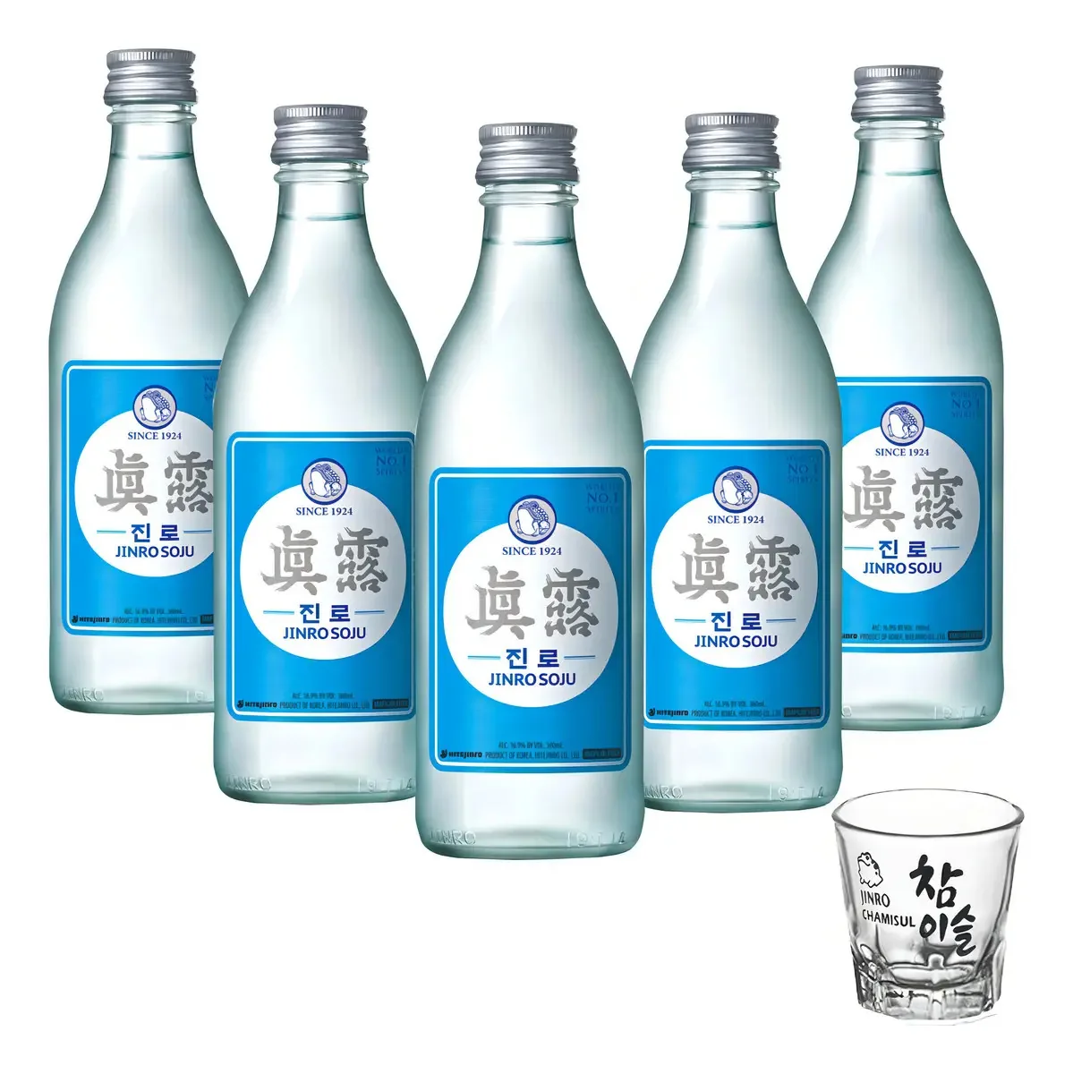Kit Soju Isback Hitejinro 360ml 5x + Copo