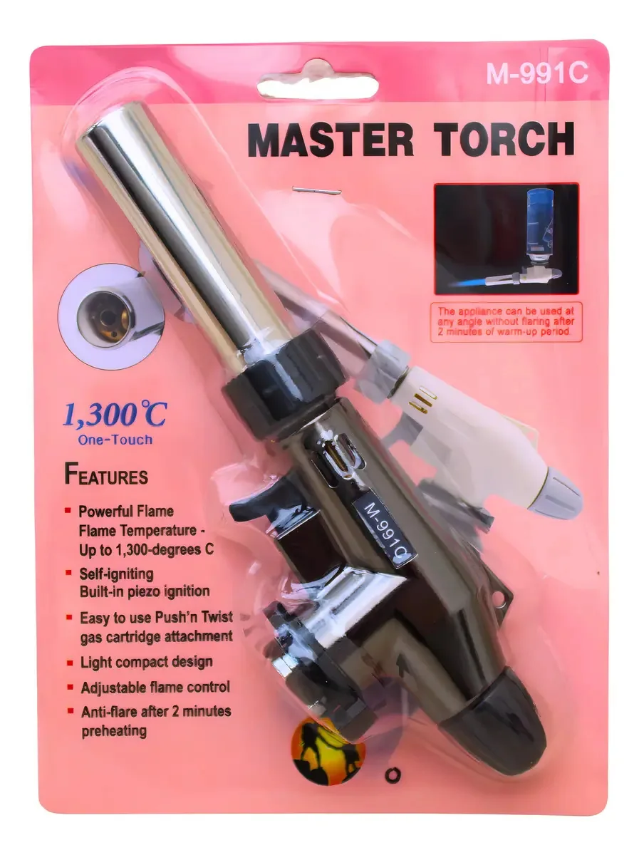 Maçarico Flame Gun Gás Butano 1300ºC Culinário