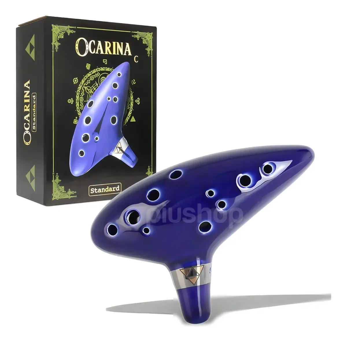 Ocarina Flauta Legend Of Zelda 12 Furos+bag+corda+livrinho