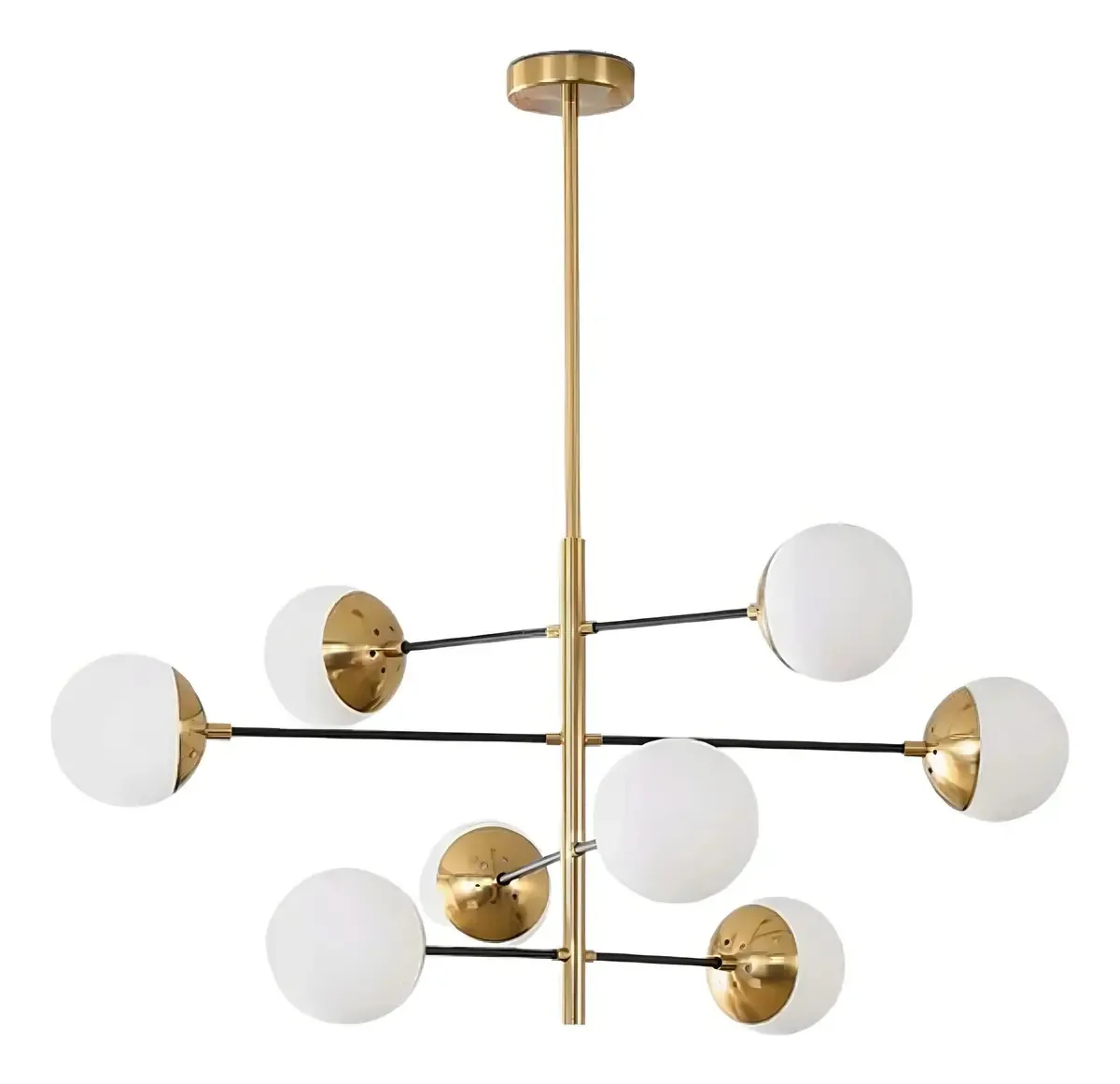 Lustre Gimpo 8 Globos 87x75cm Luz Branca