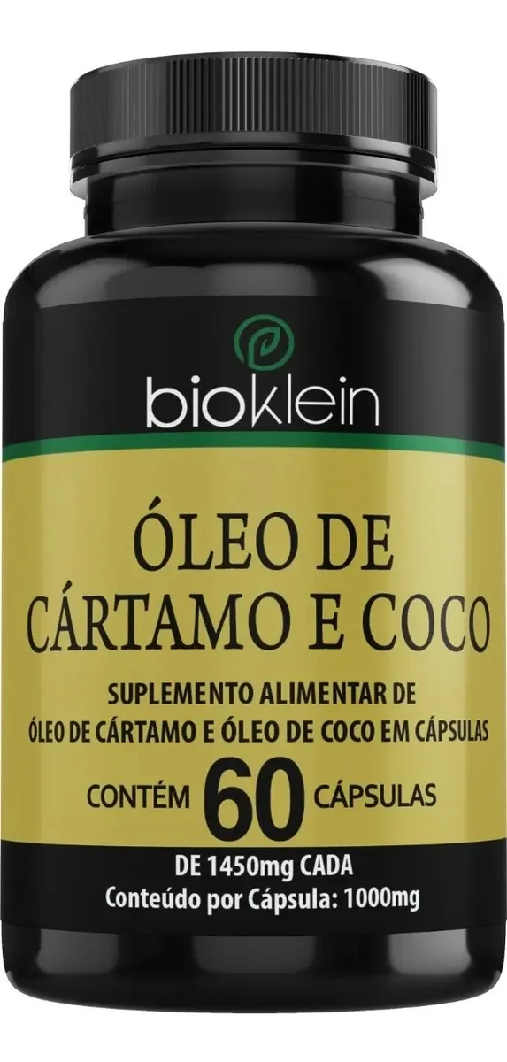 Óleo De Cártamo E Coco 60 Cápsulas