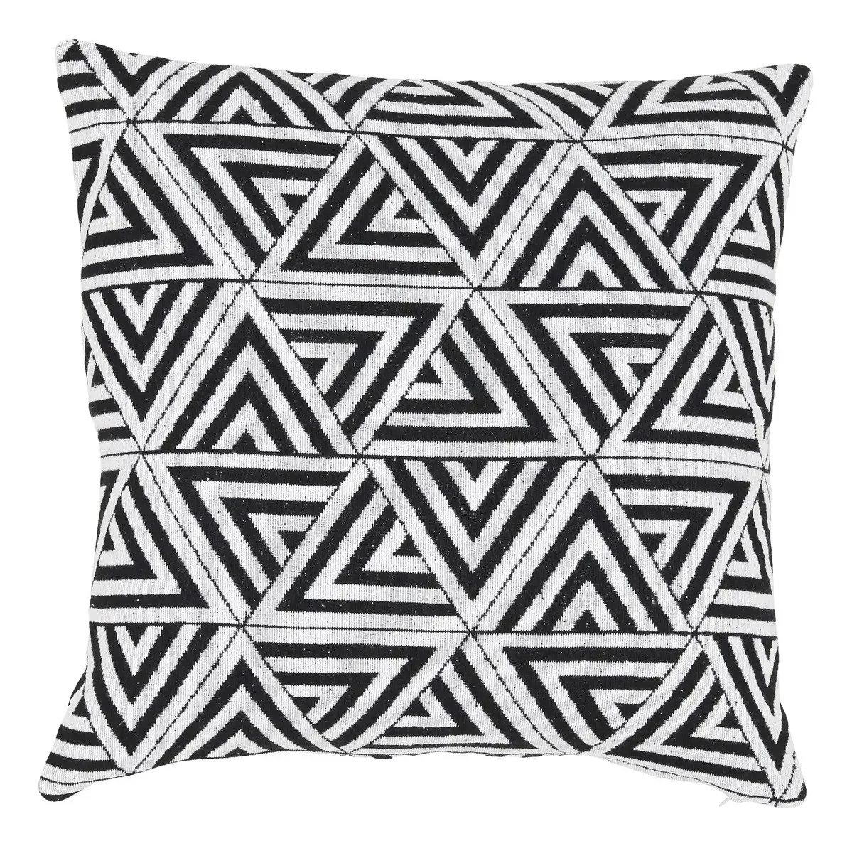 Capa De Almofada Triângulos Preto 43x43cm