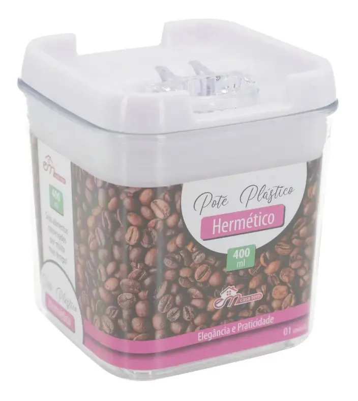 Recipiente Para Mantimentos De Cozinha 400ml Transparente