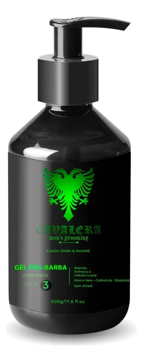 Gel Pós Barba Refrescante Cavalera Capim Limão Profissional