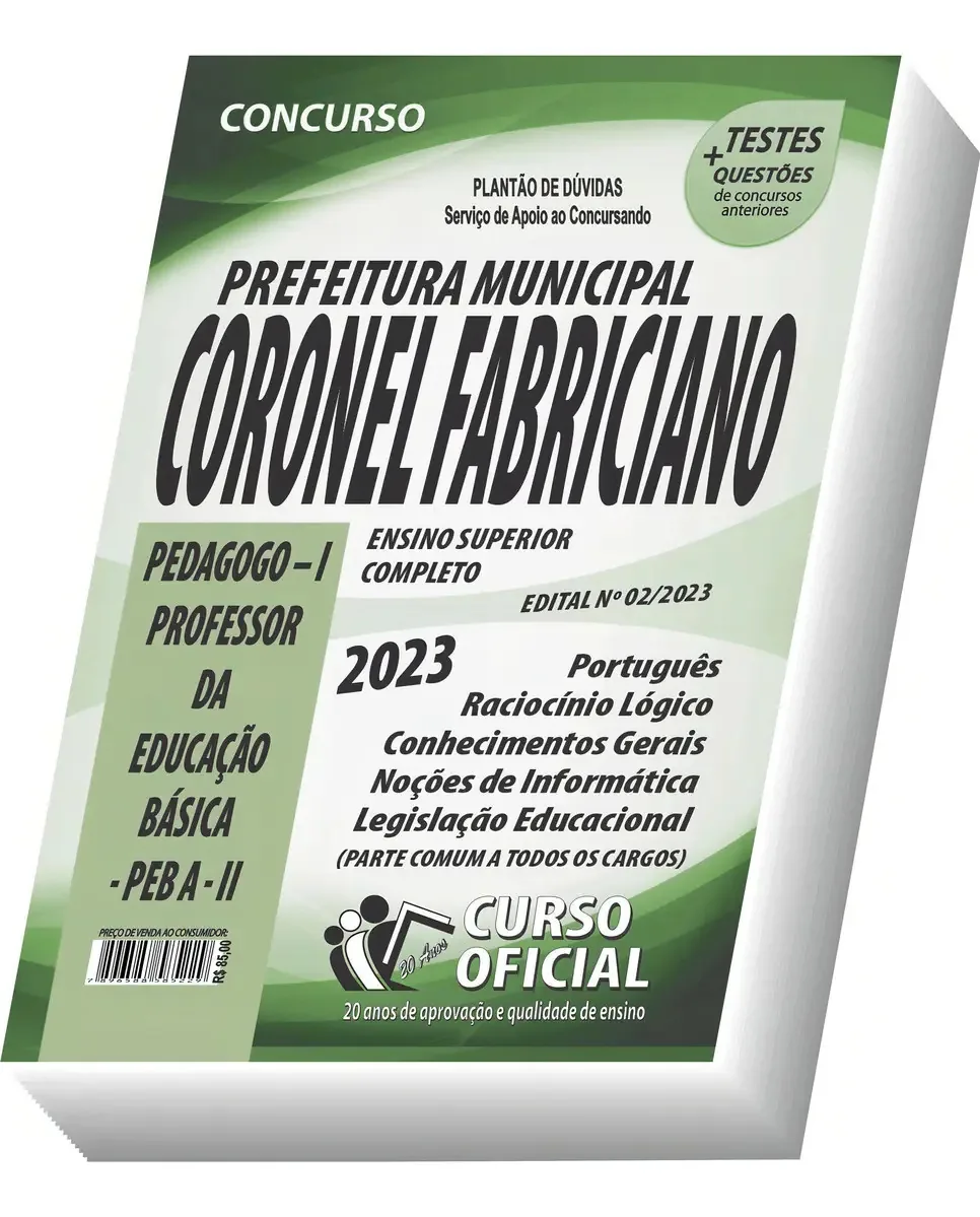 Apostila Coronel Fabriciano - Mg - Pedagogo E Professor