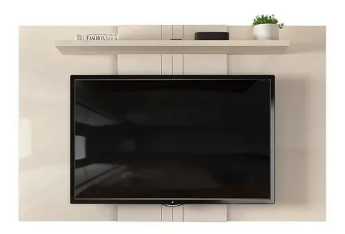 Painel Extensível Dj Móveis Hebe Para Tv Até 47 Polegadas Cor Creme