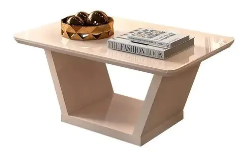 Mesa De Centro Retangular Lotus Creme