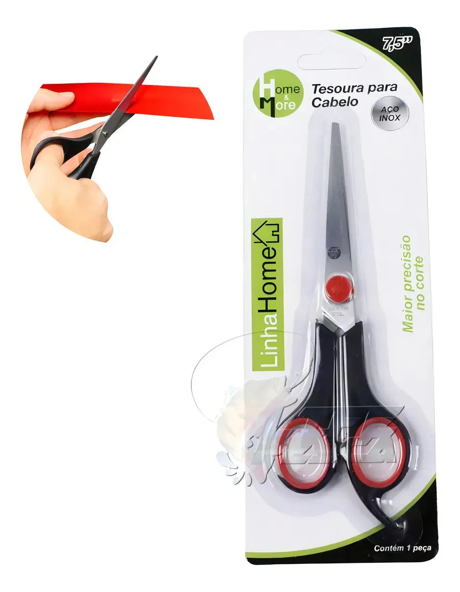 Tesoura Multiuso HM Aço Inox 19cm Costura Ponta Fina
