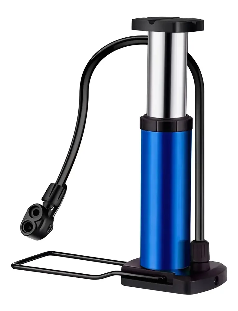 Bomba De Ar De Pé Em Aluminio - Home & More Cor Azul