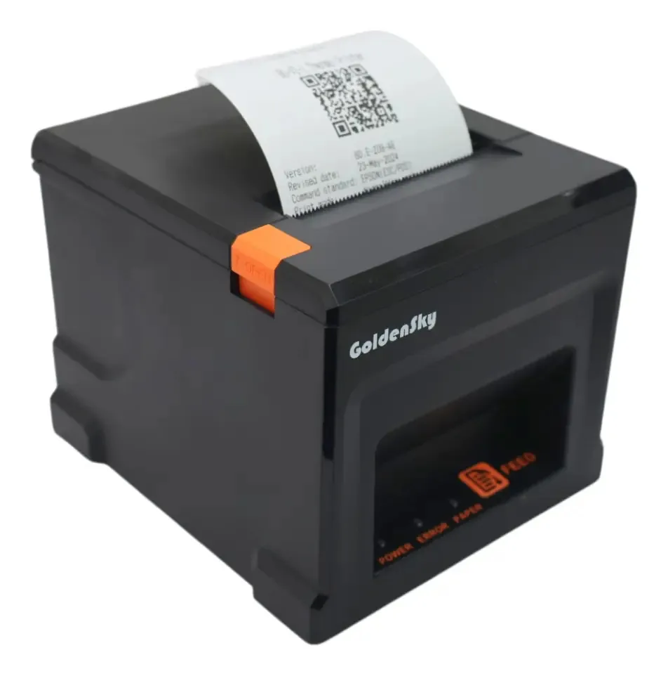 Impressora Não Fiscal Térmica Usb 80mm Bluetooth Guilhotina Cor Preto e Laranja 24V