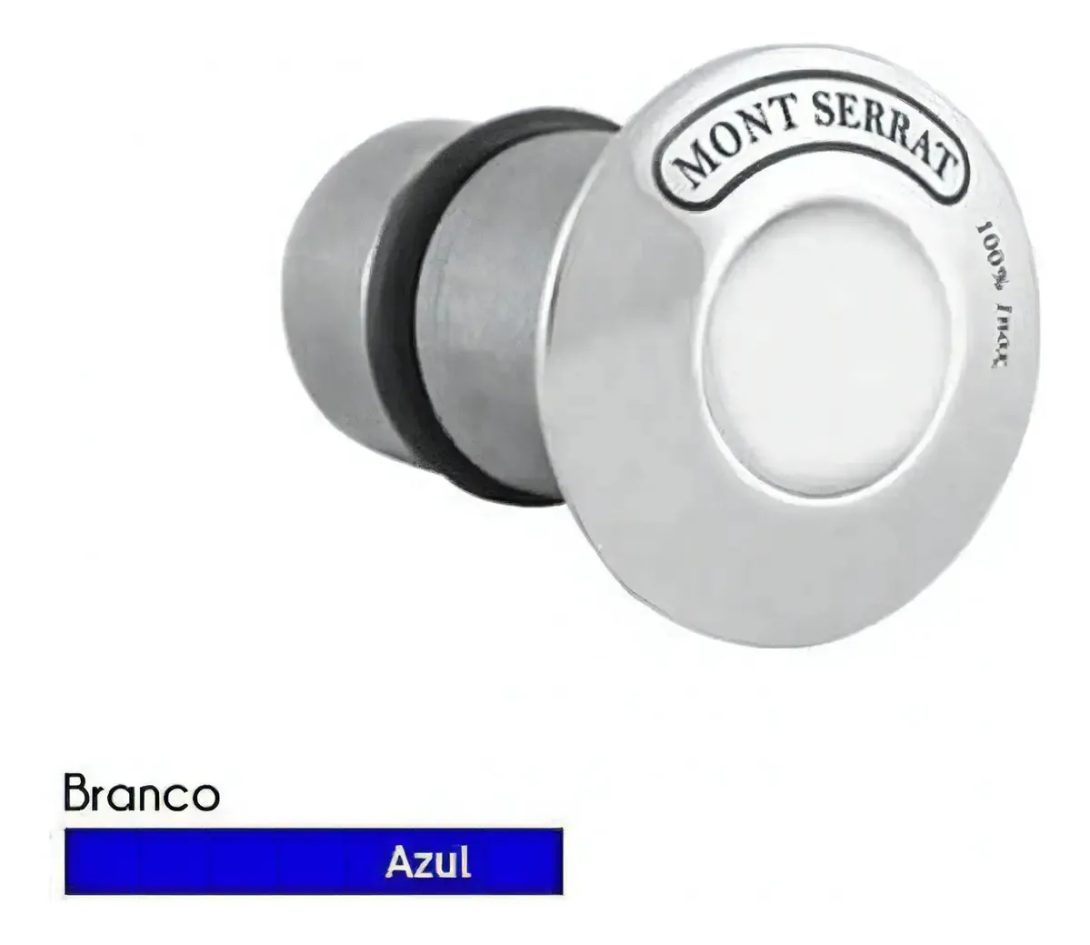 Balizador Redondo Encaixe 32mm Alvenaria Luz Azul