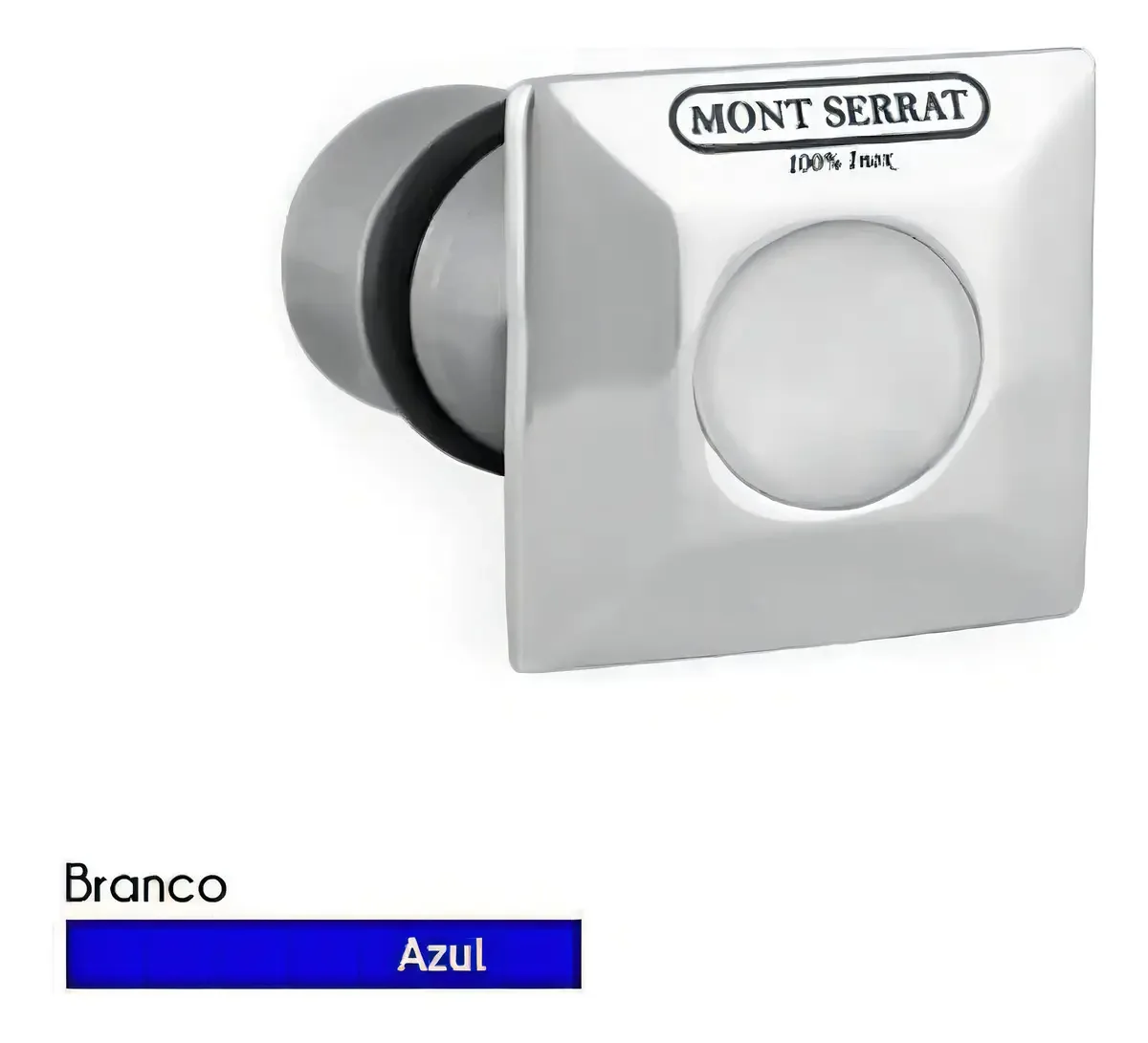Balizador Quadrado Encaixe 32mm Alvenaria Luz Azul