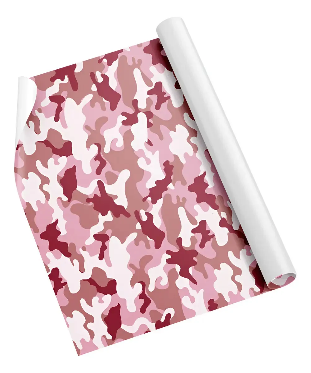 Adesivo Grande Camuflado Tuning Carro Moto Bike 2m X 50cm Cor Rosa