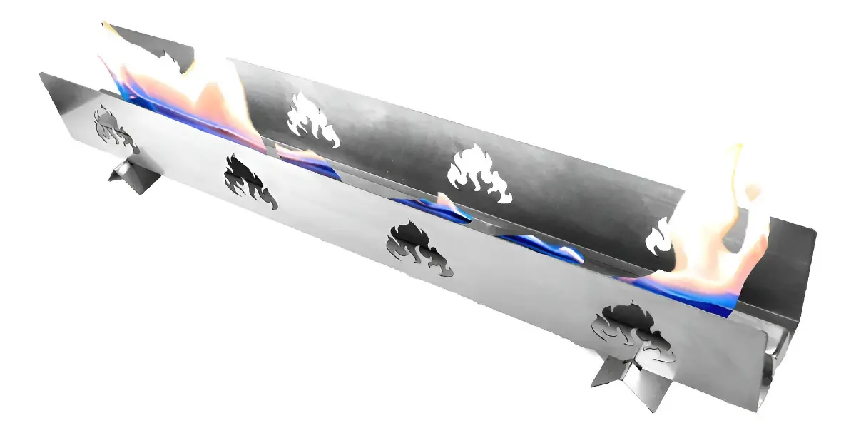 Lareira Ecológica Tradicional Portátil Inox 80cm Álcool