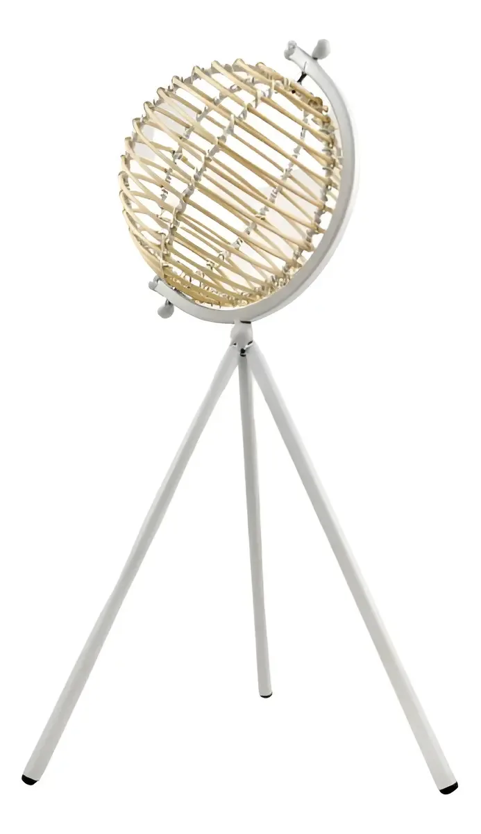 Globo de Piso Decorativo Inigual Branco com Tripé de Metal 17"