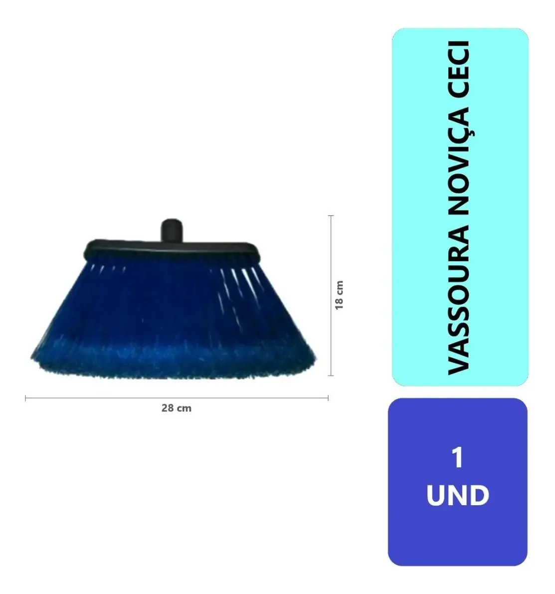 Vassoura Noviça Ceci Plástica - Qualidade - Sem Cabo
