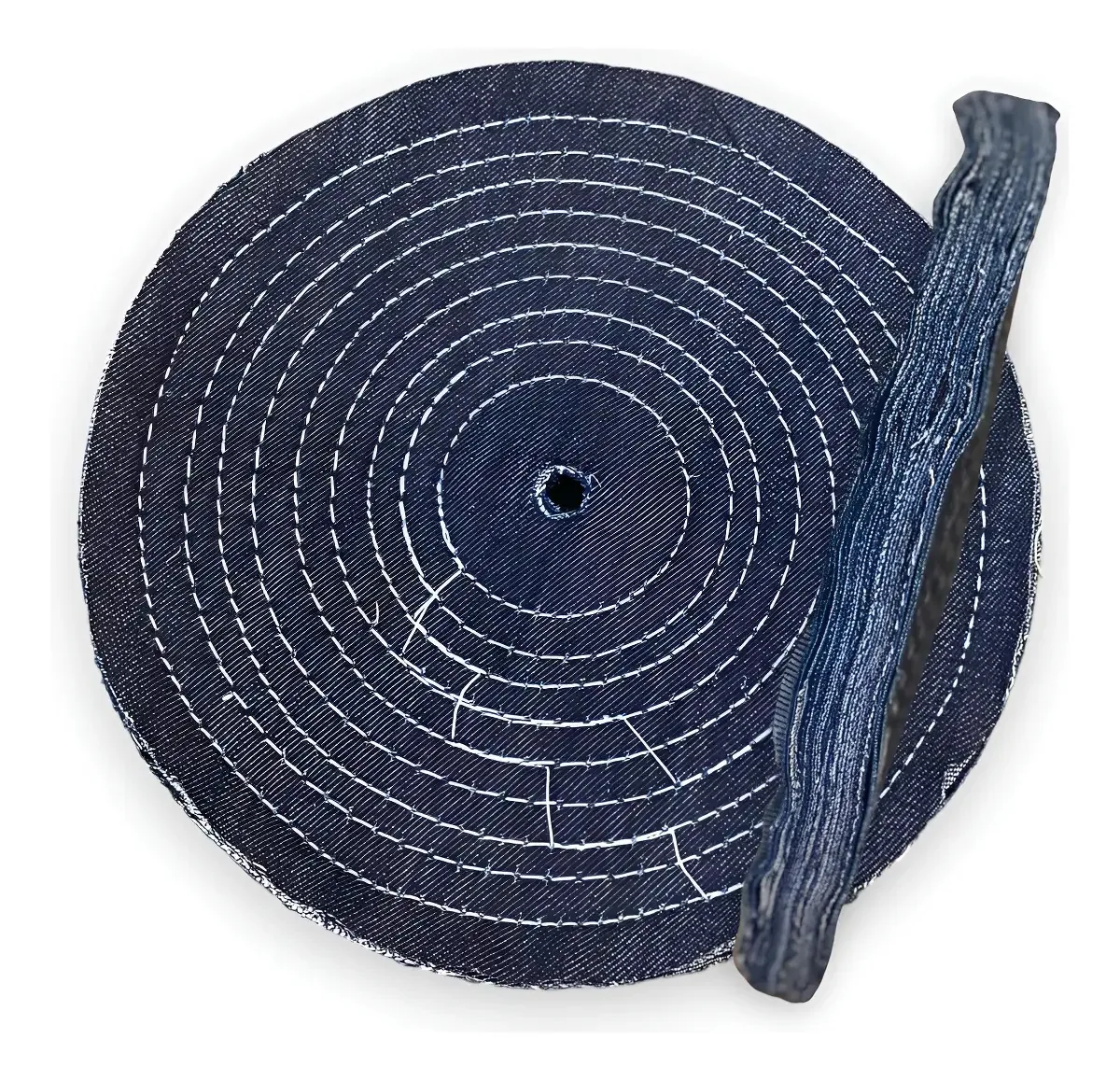 Roda Polia Jeans 25cm-polimento Alumínio Inox Tanque Roda Cor Azul-marinho