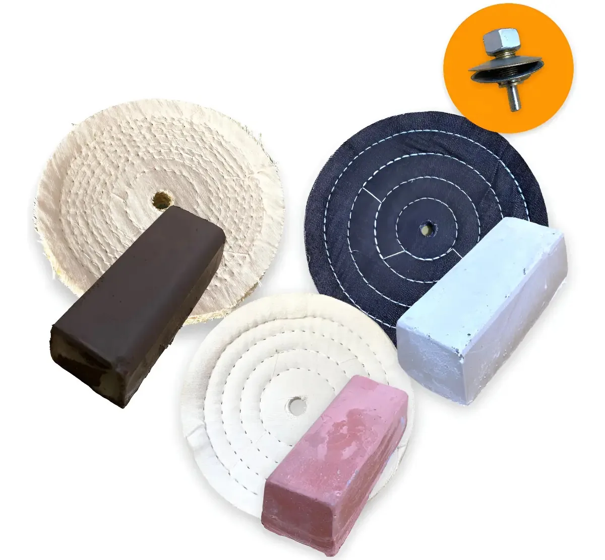 Kit 40 Polimento Brilho Armas Inox Alum Rodas Baús