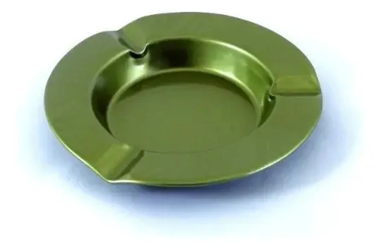 Conjunto com 3 Cinzeiros Redondo Metal 11,5Cm Fácil de Limpar, Orlandi C001 - 143152