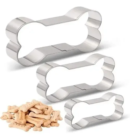 Kit 3 Cortadores De Biscoito Molde De Osso Tamanhos