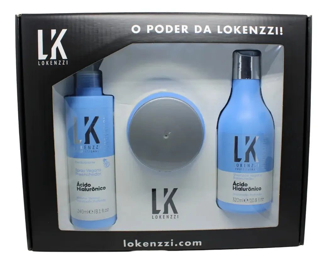 Produtos de beleza Lokenzzi Ácido Hialurónico hidratação profunda/protetor térmico