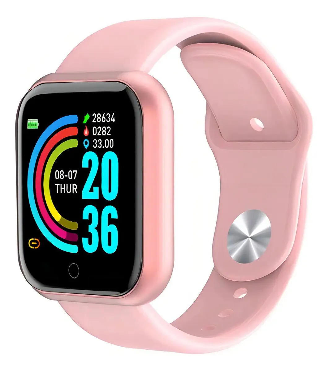 Relogio Inteligente Smartwatch D20 Bluetooth - Rosa