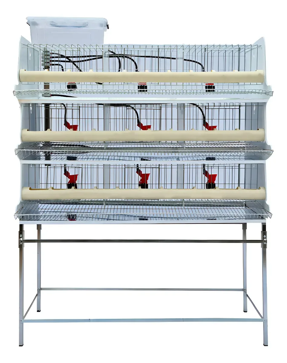 Gaiola Gb Gaiolas Codorna Codornão Gigante Automática 3 Andares Prata