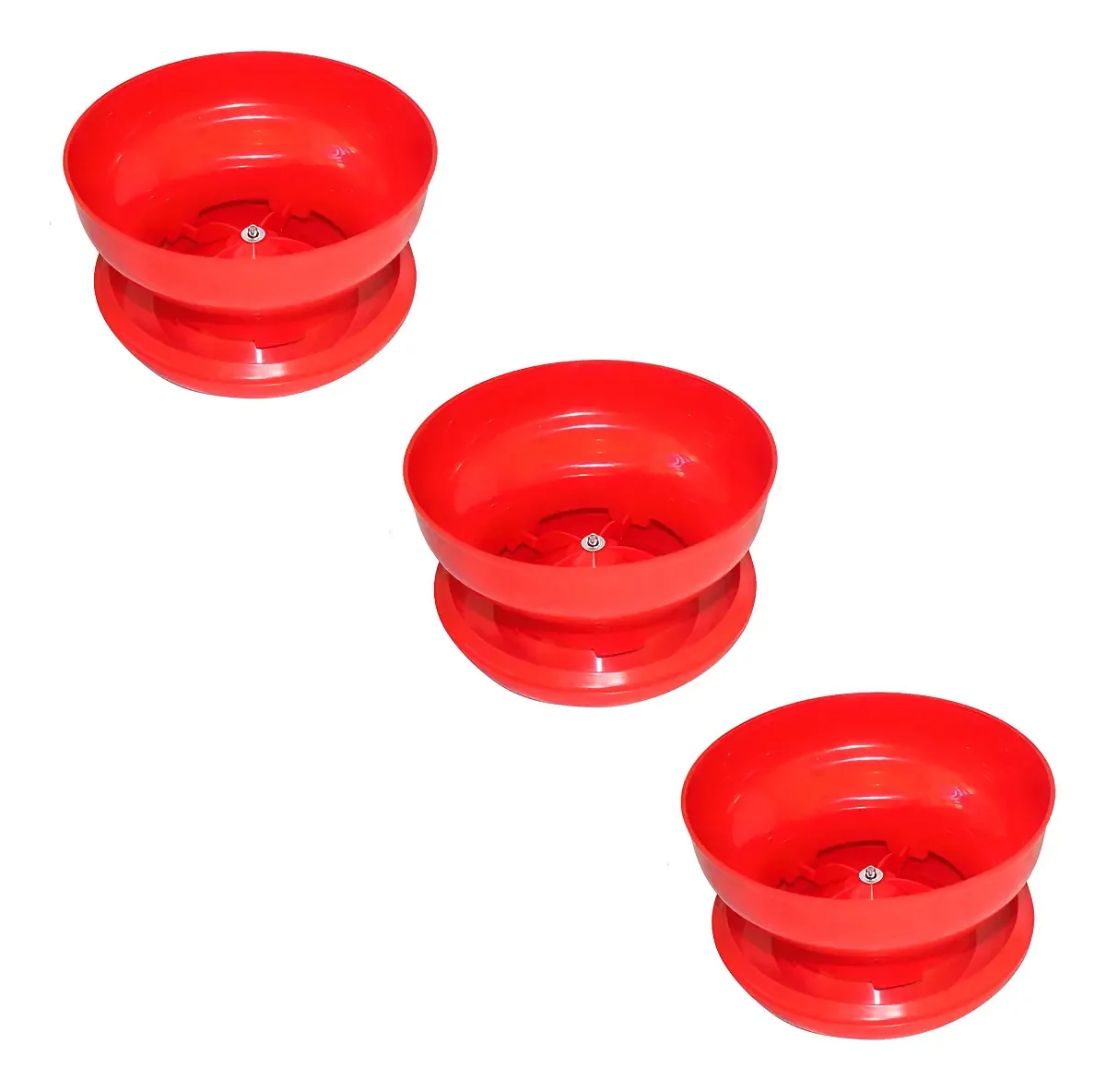 Kit 3 Comedouros Automático Pintinhos Frango Galinheiro