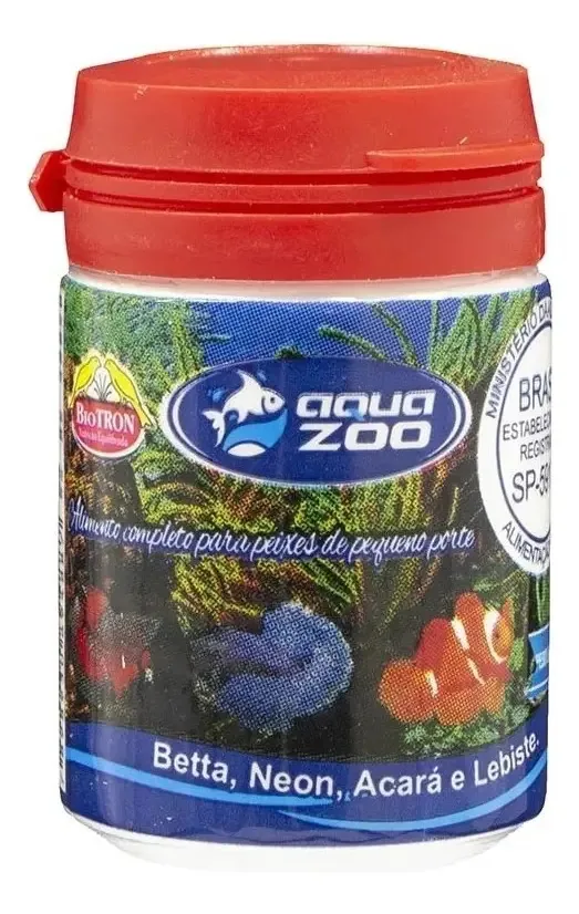 Alimentação Ração Comida Para Peixes Aqua Zoo 12 G