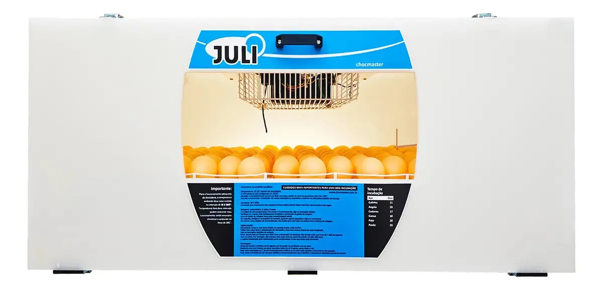Chocadeira Automática Digital Juli 120 Plástico C/ Ovoscópio