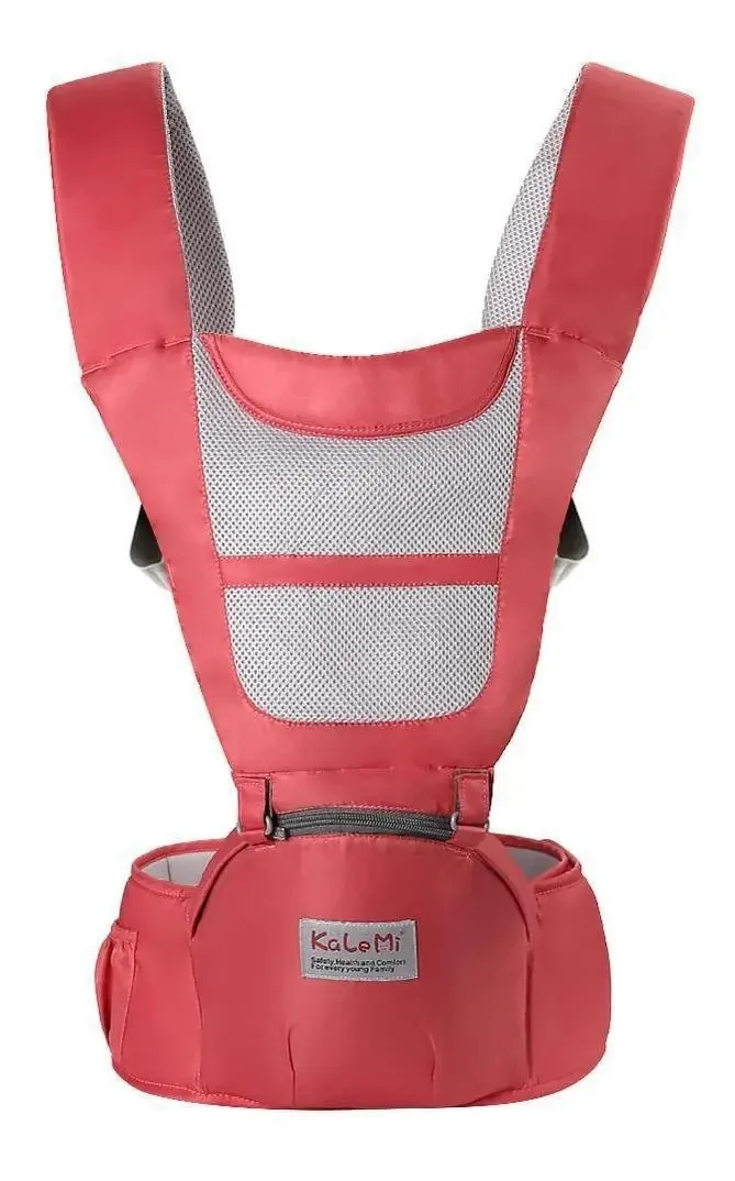 Bolsa Canguru Bebê Super Confortável Premium 30kg Vermelho