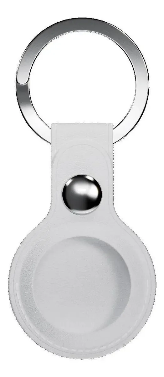 Chaveiro de Couro Faaftech para FaafTag Branco