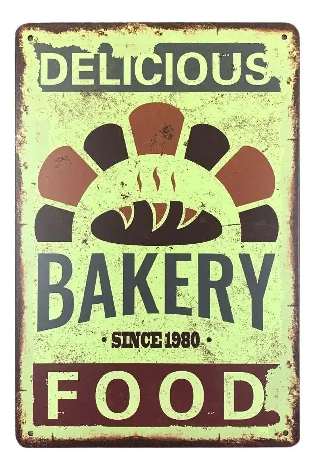 Quadro Placa Decorativa Metal Comida Lanchonete Padaria Food