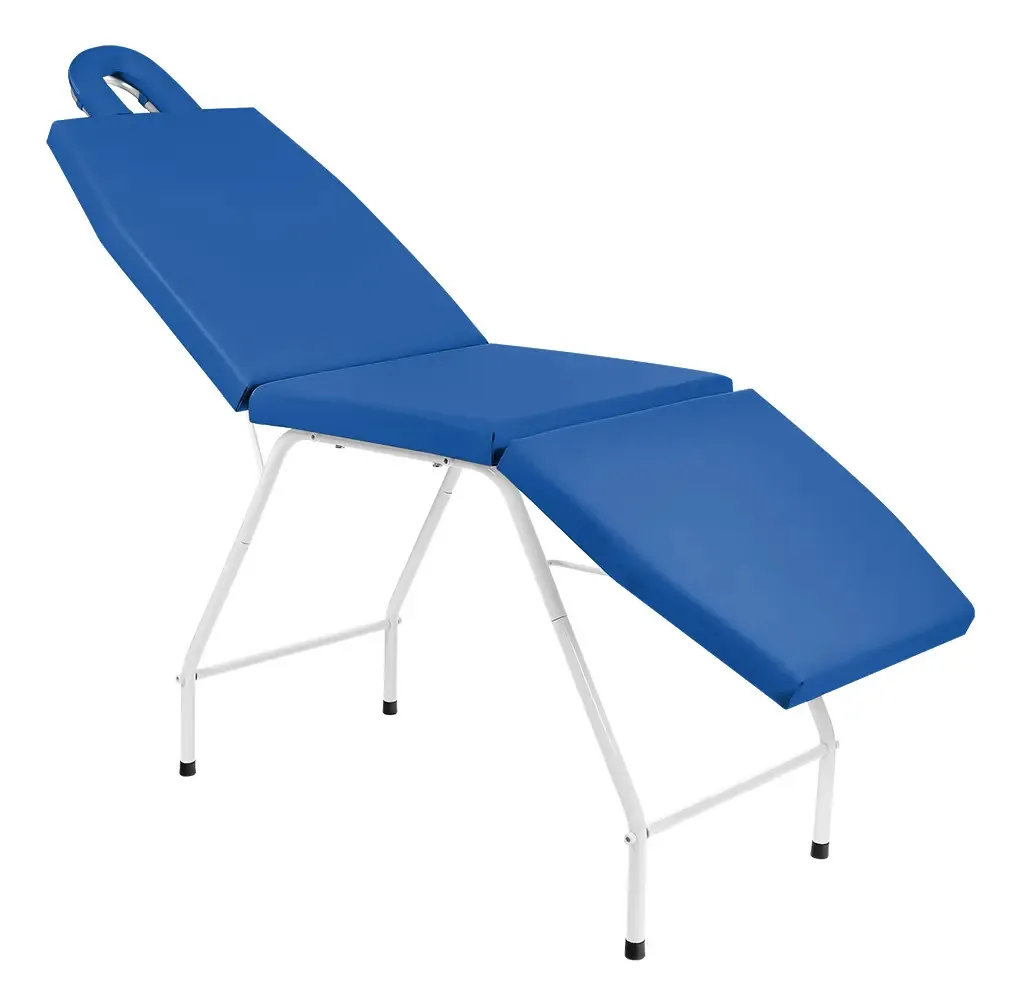 Maca 3 Posições Reclinável Tatuagem Estética Massagem Cor Azul Royal
