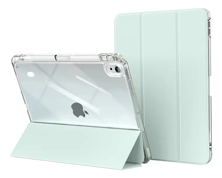 Capa Protetora Anti-queda E Anti-amarela De Airbag Para iPad Cor Verde Claro (transparente)