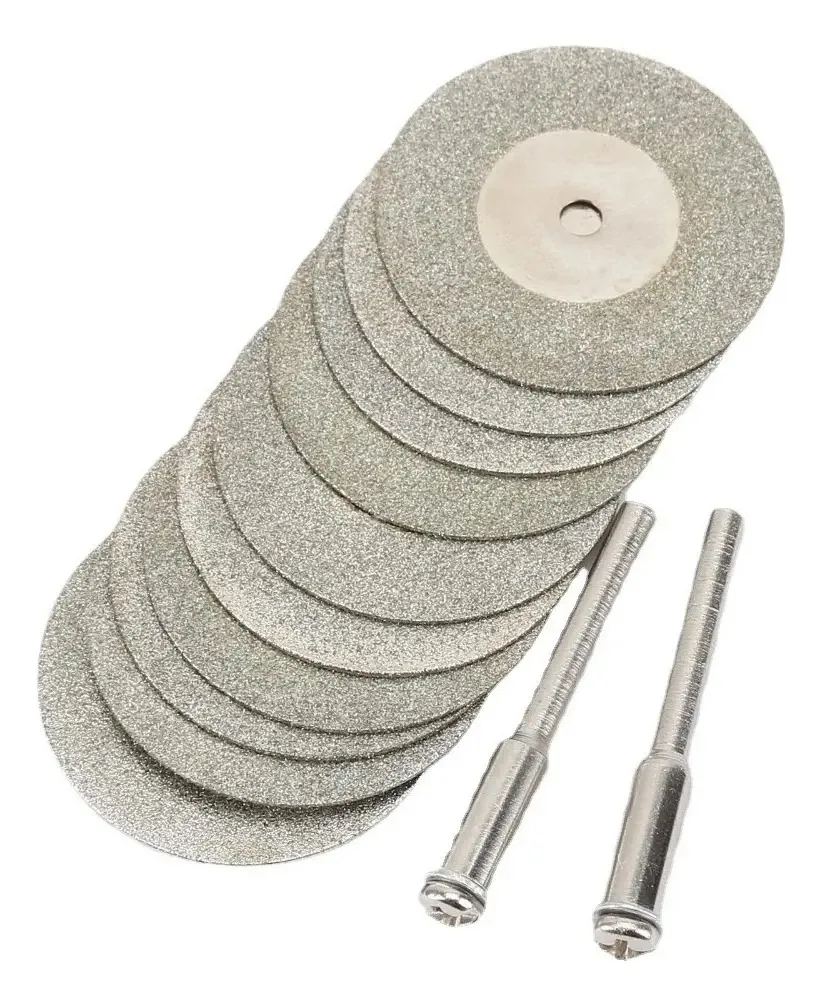 10 Disco Corte Diamantado 20mm Mini Micro Retifica Haste