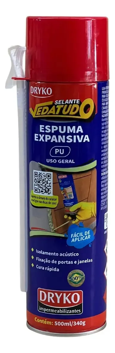 Espuma De Poliuretano/vedatudo 500ml/340g