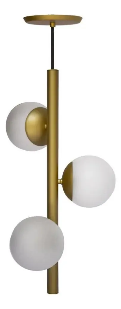Pendente Globo Trois Dourado Fosco