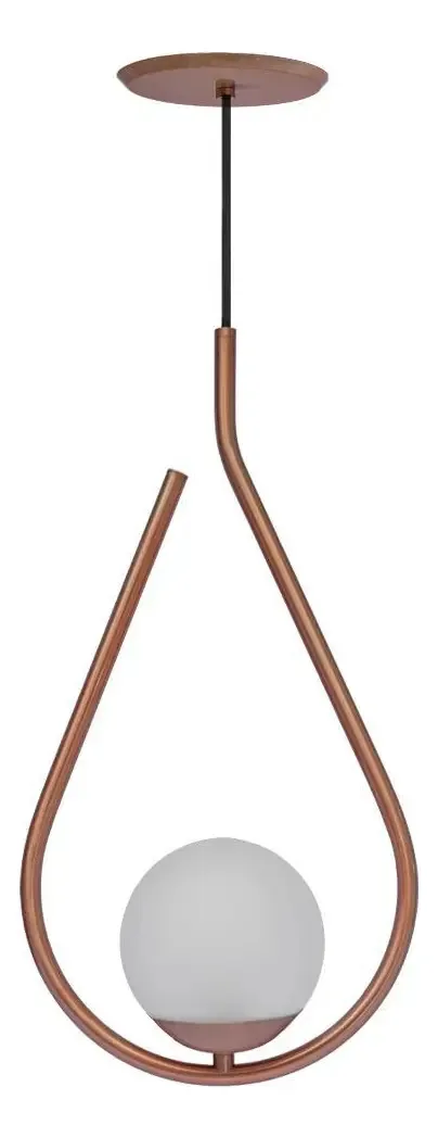 Pendente Globo Drop Rose Gold