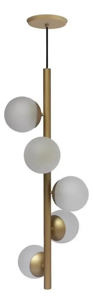 Pendente Globo Cinq Champagne Fosco