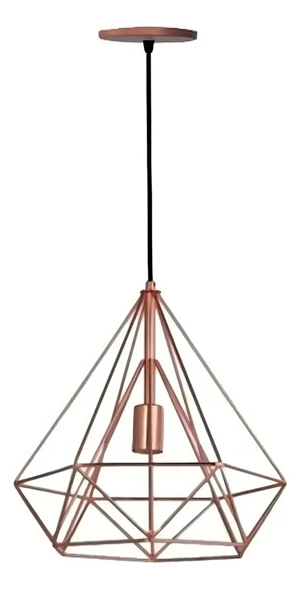 Pendentes Diamante Lustre Luminária Aramado Luxo Pirâmide