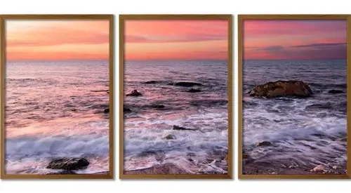 Conjunto Quadros Decorativos Mar Sem Vidro
