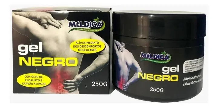 Gel Negro Para Massagem 250g Méldica