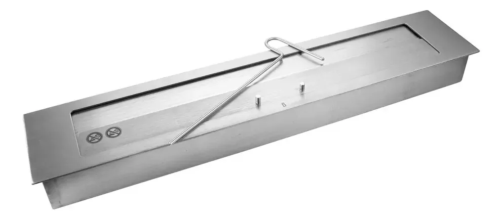 Lareira Ecológica A Álcool Böhs Queimador Aquecedor 60cm Cor Prateado