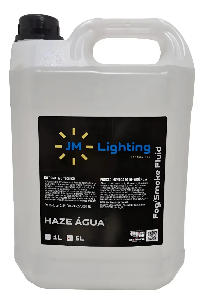 Jm Lighting Fluido Fog Smoke Haze Água P/máquina Fumaça 5 Lt