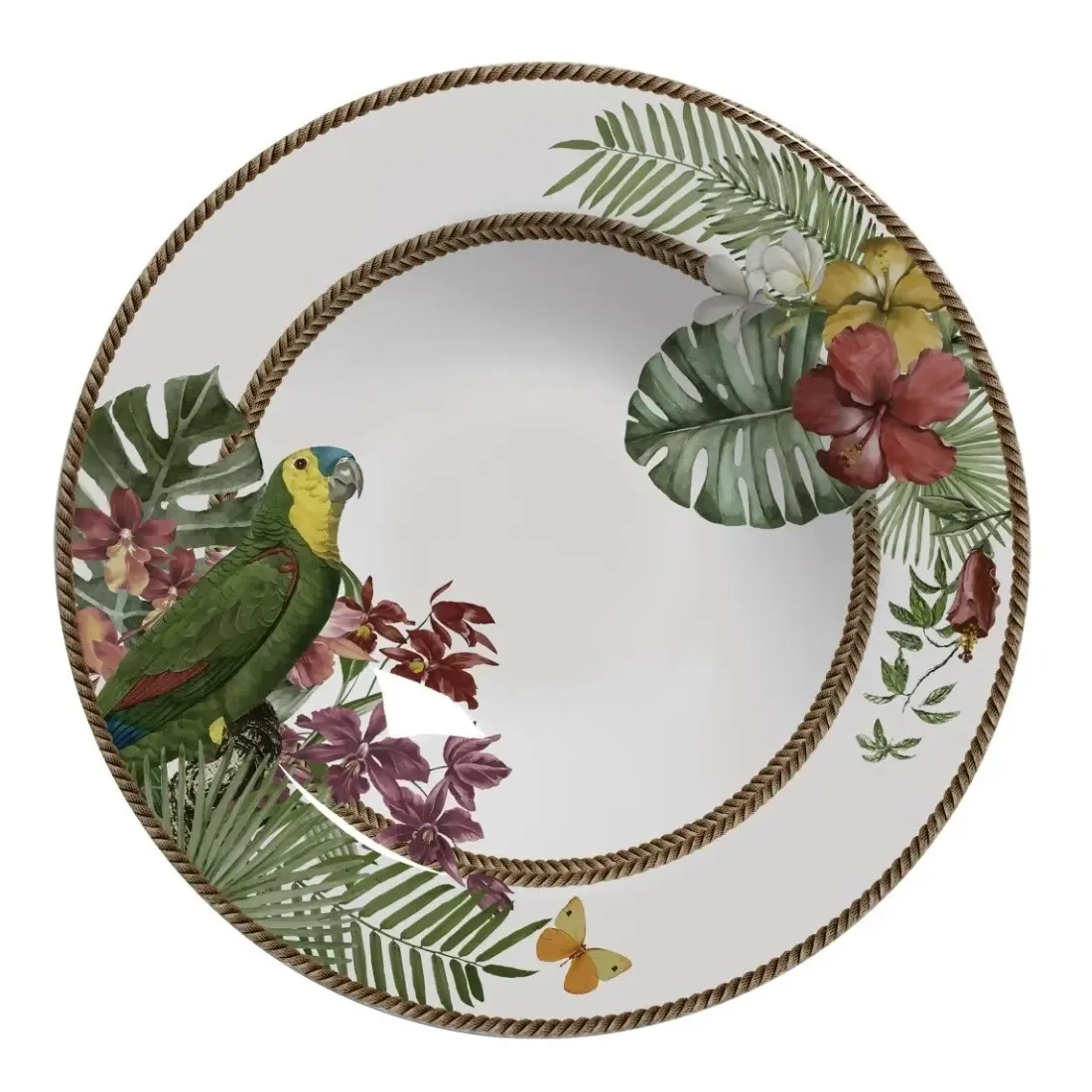 Conjunto 6 Pratos Fundo Tropicos