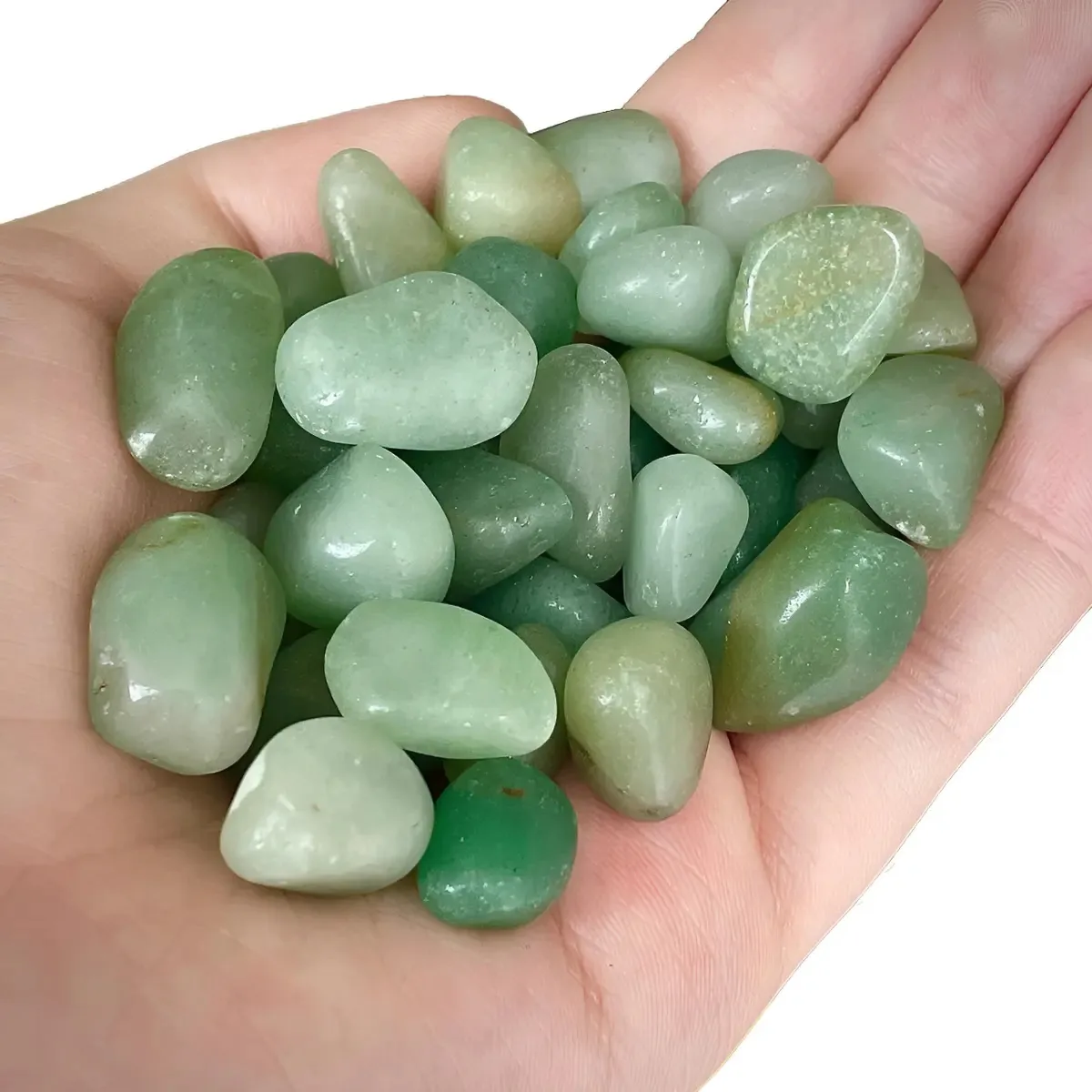 Kit de Quartzo Verde Natural para Meditação – Pedras Mini de 100g