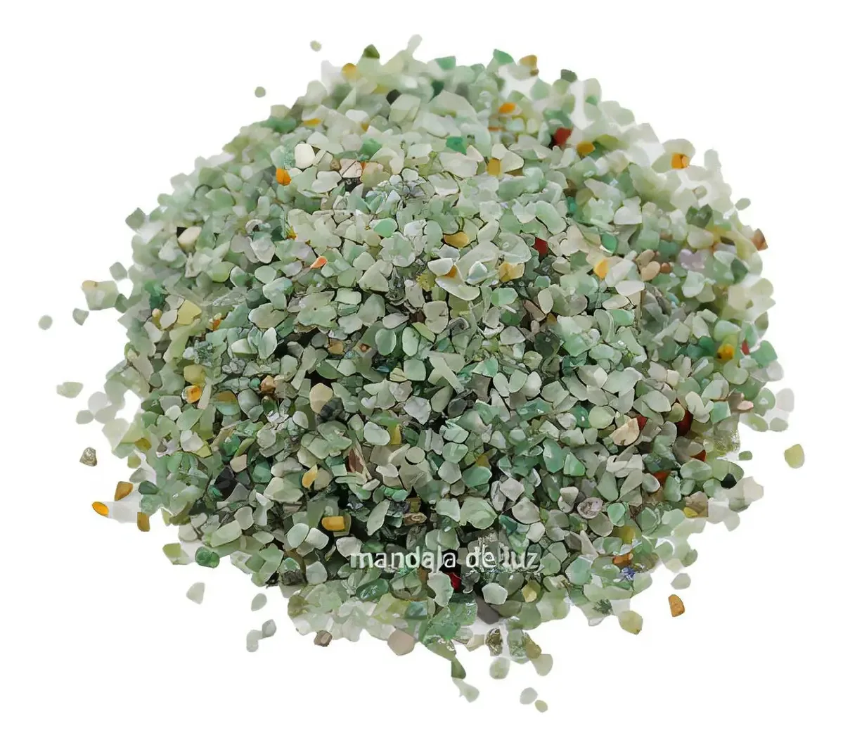 Kit De Pedras Cascalho De Quartzo Verde Natural Miúdo 500g