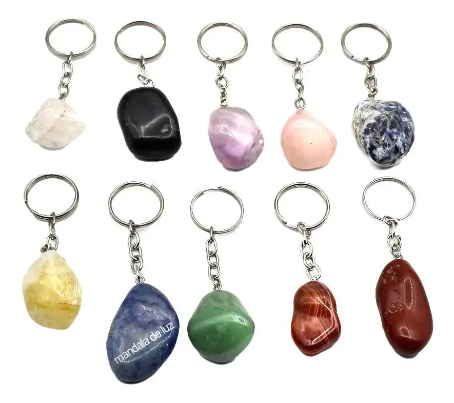 Kit 10 Chaveiros De Pedras Mistas